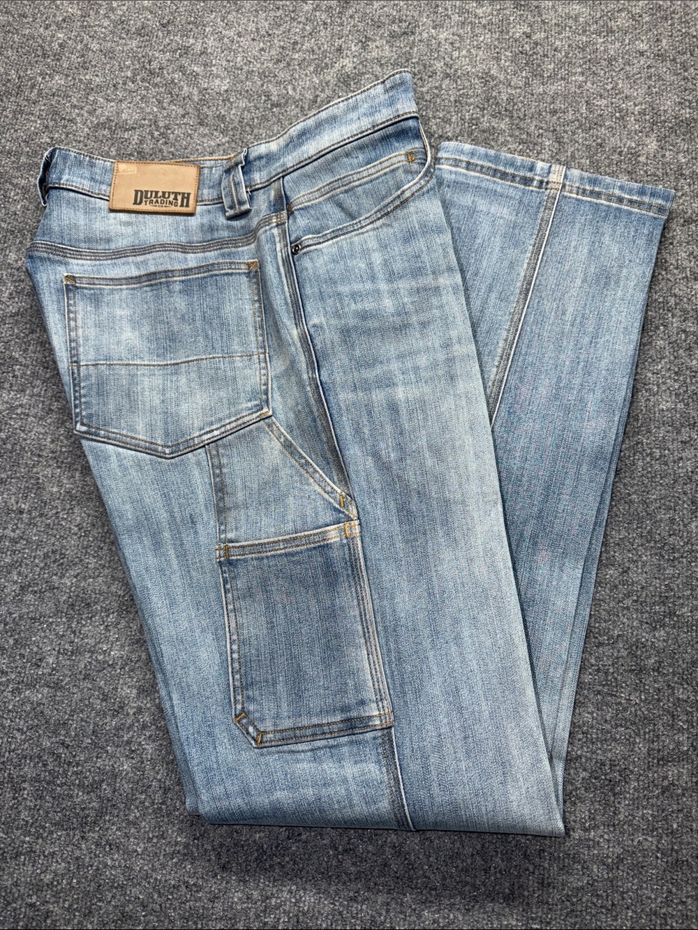 Duluth Trading Co Ballroom Double Flex Light Blue Straight-Leg Men's Jeans